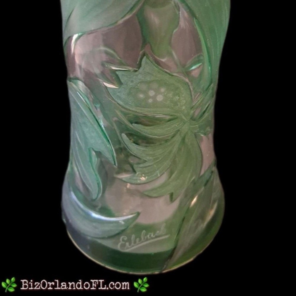 Franz Erlevach Multi-Layered Floral Glass Vase *RARE FIND* - Picture 11 of 11